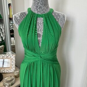 BCBG Max Azria Christiana Malachite jersey gown/ maxi dress